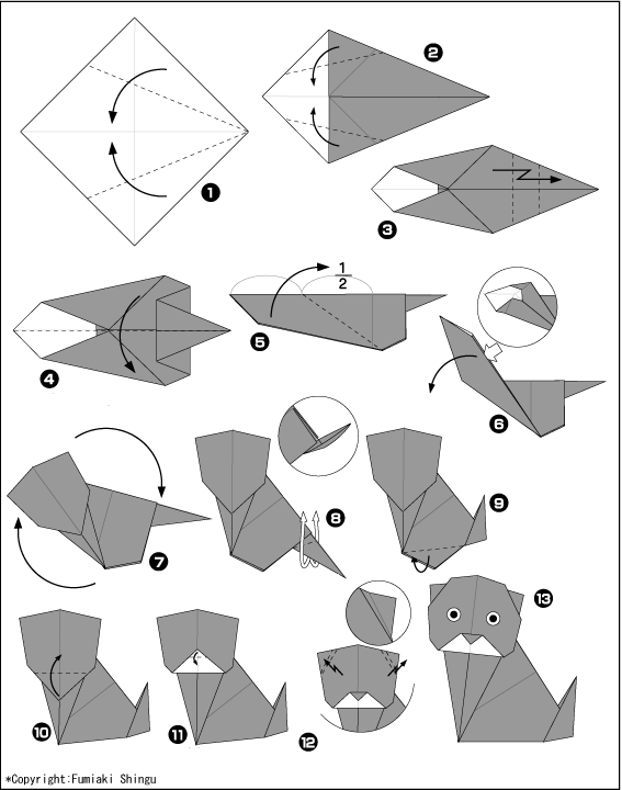 Классическое оригами Котики