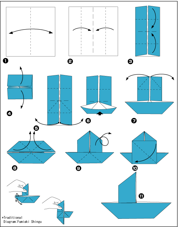Как сделать бумажные кораблики из бумаги