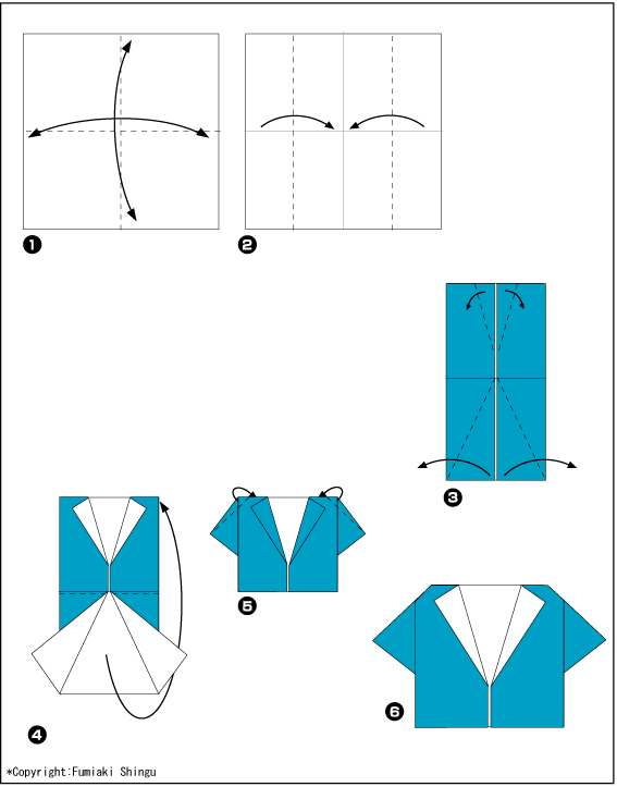 Как сделать рубашку-оригами