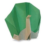 Оригами павлин